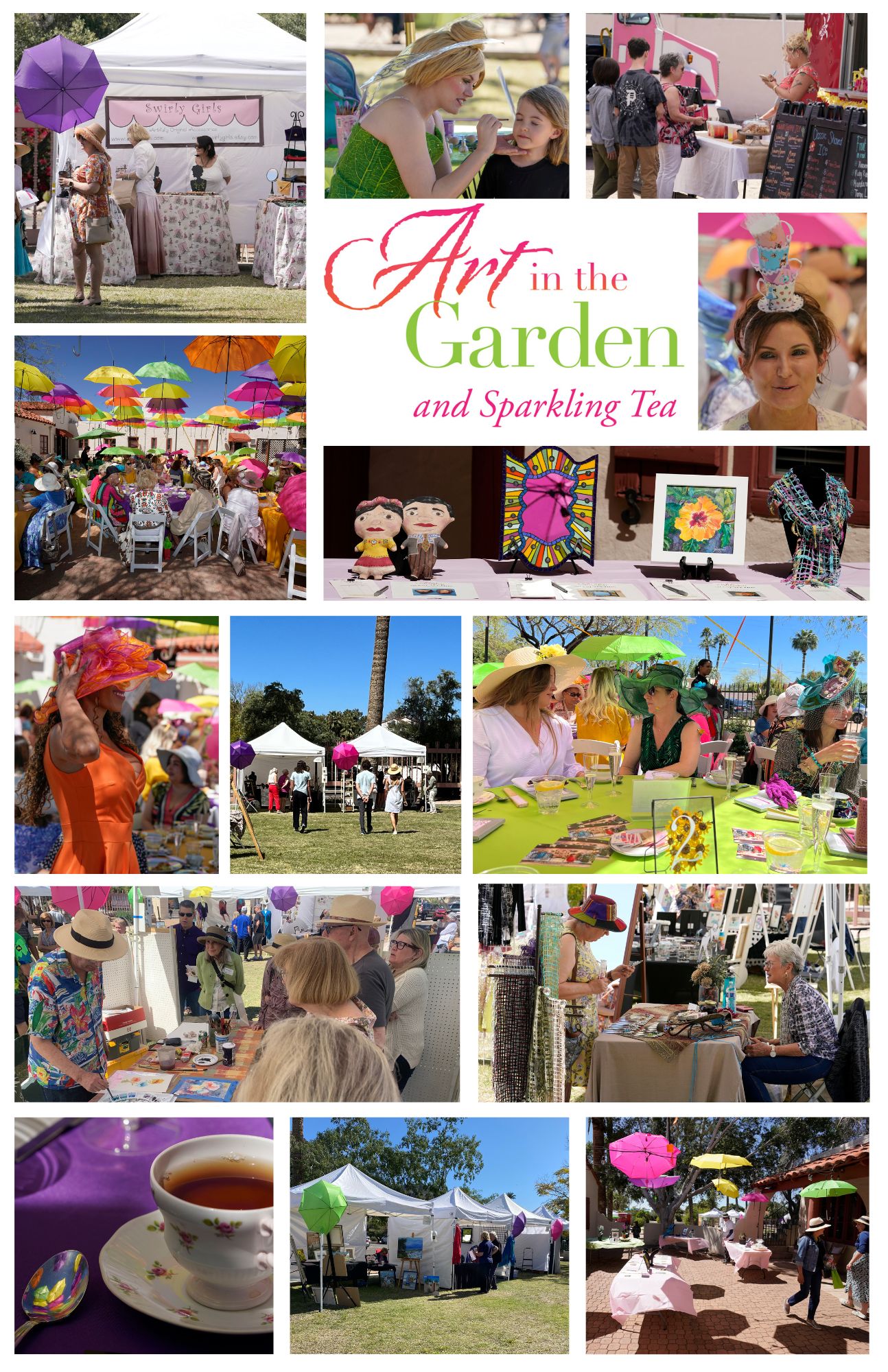 Photos of the Shemer Art Center Art in the Garden and Sparkling Tea spring event